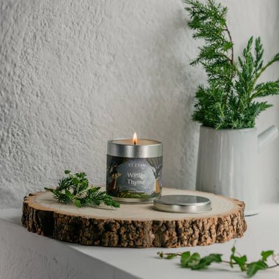 Winter Thyme, Christmas Scented Tin Candle, St Eval