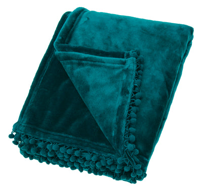 Cashmere Touch Fleece Throw, Peacock