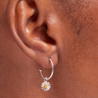 Estella Bartlett Wildflower Drop Hoop Earrings