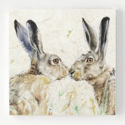 Hare 'n' Kisses Natural Stone Marble Coaster