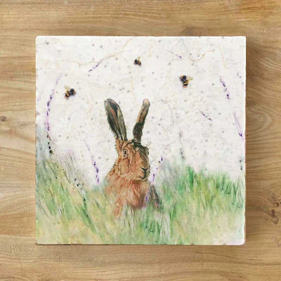 Hare 'n' Seek Natural Stone Marble Coaster