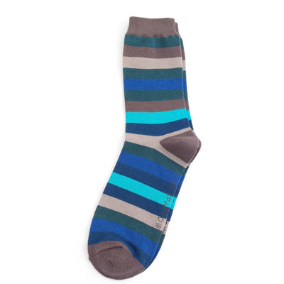 Mr Sparrow Striped Royal Socks