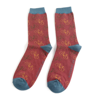 Mr Sparrow Little Bikes Oxblood Socks