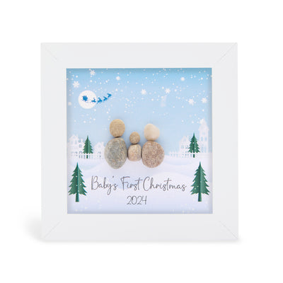 Mini Pebble Picture - Baby's First Christmas 2024