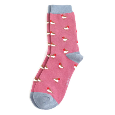 Miss Sparrow Little Robins Socks, Berry