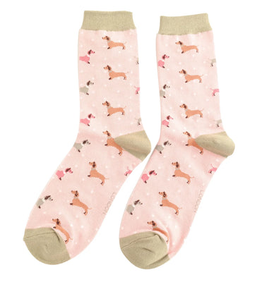 Miss Sparrow Sausage Dog & Spots Socks