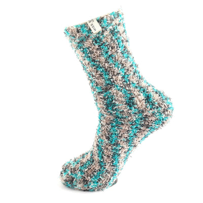 Miss Sparrow Fluffy Socks, Multi Blue