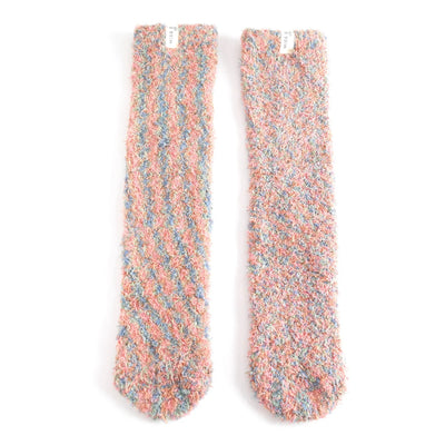 Miss Sparrow Fluffy Socks, Multi Pink