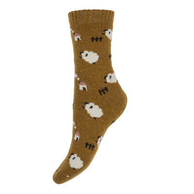 Joya Mustard Sheep Wool Blend Socks